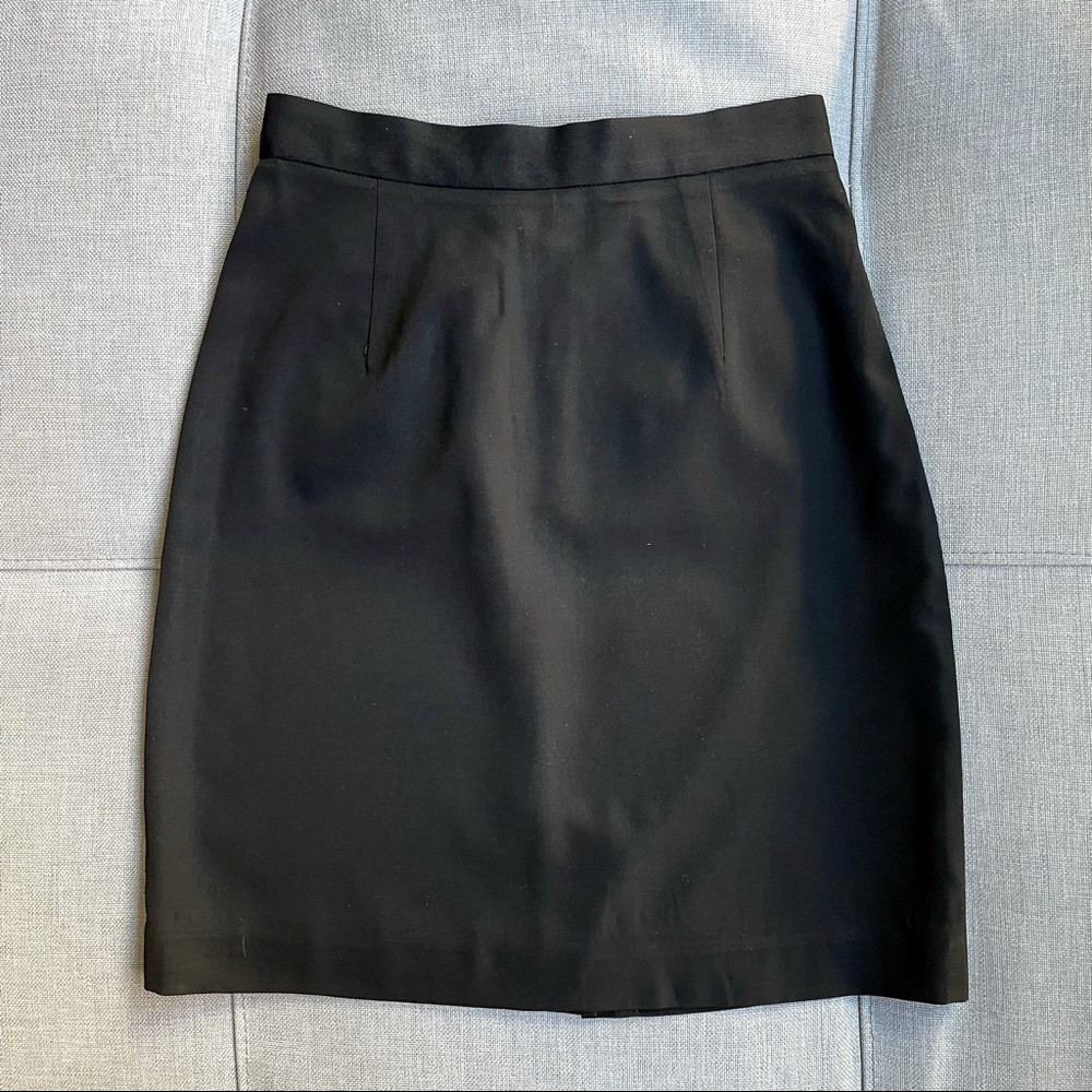 Banana Republuc Black Wool Pencil Mini Skirt